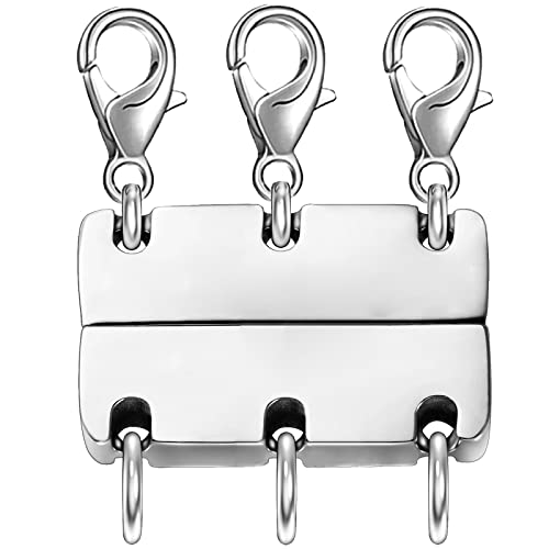 Kcctoo Halsketten-Verschluss, Schmuck-Trenner, Gold und Silber, magnetisch, mehrere Halskettenverschlüsse für Damen, mehrlagiger Look von kcctoo