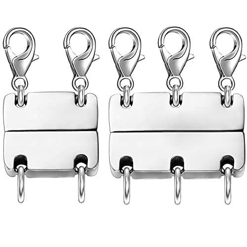 Kcctoo Halsketten-Verschluss, Schmuck-Trenner, Gold und Silber, magnetisch, mehrere Halskettenverschlüsse für Damen, mehrlagiger Look Kcctoo Halsketten-Verschluss, Schmuck-Trenner, Gold und Silber, magnetisch, mehrere Halskettenverschlüsse für Damen, mehrlagiger Look von kcctoo