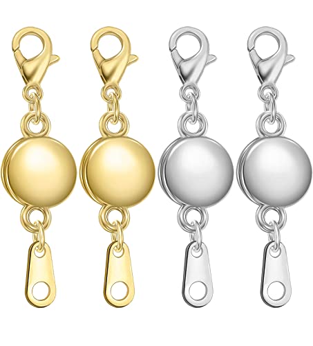 Kcctoo Halskettenverschluss, leichter und kleiner Schmuckverschluss, Gold- und Silber-Armbandverbinder von kcctoo