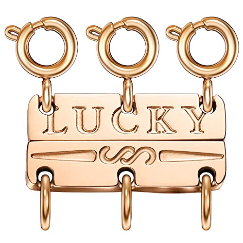 kcctoo Schichtverschluss Halskette Damen Schmucktrenner 18 Karat Gold und Silber Mehrfach Magnetverschluss Damen Layered Look kcctoo Schichtverschluss Halskette Damen Schmucktrenner 18 Karat Gold und Silber Mehrfach Magnetverschluss Damen Layered Look von kcctoo