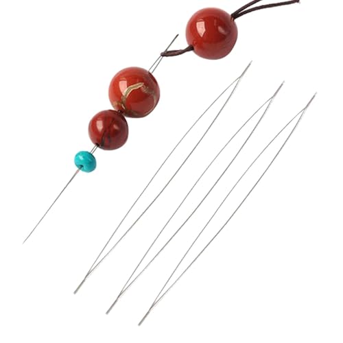 Perlennadeln Mit Großem Auge, Faltbare Sticknadeln Aus Edelstahl, Langer, Gerader Einfädler, Handgefertigtes Nähzubehör, Geeignet Für Schmuck, Armbänder Und Bastelarbeiten von kdkskss