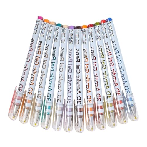 kdkskss 3D Acryl Gel Pen,Mehrfarbiges Acryl Marker Kunst Set - Bastel Zeichen Malstifte für Stein Holz Stoff Papier Kreativprojekte kdkskss 3D Acryl Gel Pen,Mehrfarbiges Acryl Marker Kunst Set - Bastel Zeichen Malstifte für Stein Holz Stoff Papier Kreativprojekte von kdkskss
