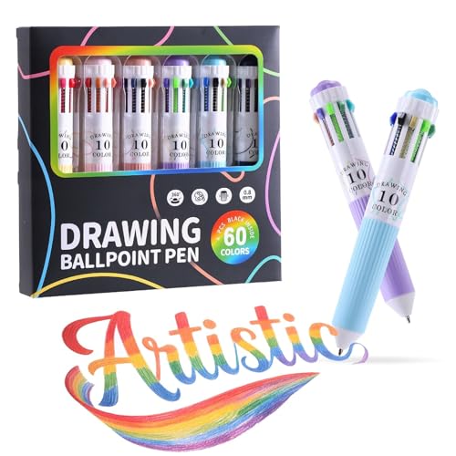 kdkskss 6 Stück 10 In 1 Druckkugelschreiber, Kugelschreiber Hochwertig Mehrfarbiger Stifte,10 Farben Gelschreiber Für Büro/Schulbedarf/Studenten/Kinder kdkskss 6 Stück 10 In 1 Druckkugelschreiber, Kugelschreiber Hochwertig Mehrfarbiger Stifte,10 Farben Gelschreiber Für Büro/Schulbedarf/Studenten/Kinder von kdkskss