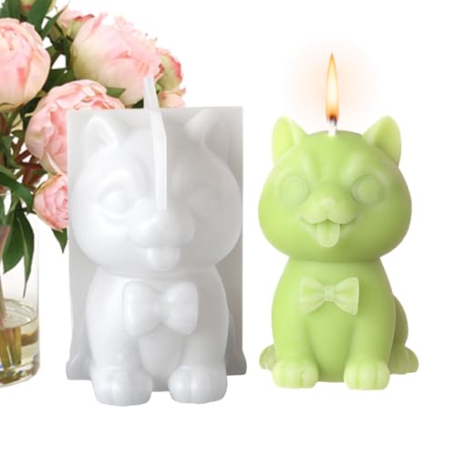 kdkskss Hundegussform Für Kerzen - Zementformen Für Wohndekoration - 3D Kerzenformen Für Bastelbedarf, Silikon Gießform Als Tischdekoration kdkskss Hundegussform Für Kerzen - Zementformen Für Wohndekoration - 3D Kerzenformen Für Bastelbedarf, Silikon Gießform Als Tischdekoration von kdkskss