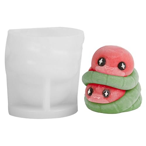 kdkskss Schlangenform - 3D Schlange Kerzen Seifen Form,Epoxidharz Tierform Niedlich Für Schokolade Seife Süßigkeiten Cupcakes Kerzen Knetmasse Bastelprojekte - Backen Basteln Handwerk Projekte von kdkskss