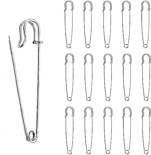 15 Stück Große Sicherheitsnadeln,6.3cm Sicherheitsnadeln für Teppich,Decken und Anderen Materialien,DIY-Handwerkskunst Heavy Duty Große Sicherheitsnadeln für Kleidung,Quilten, Kunsthandwerk,Röcke 15 Stück Große Sicherheitsnadeln,6.3cm Sicherheitsnadeln für Teppich,Decken und Anderen Materialien,DIY-Handwerkskunst Heavy Duty Große Sicherheitsnadeln für Kleidung,Quilten, Kunsthandwerk,Röcke von keepsweat