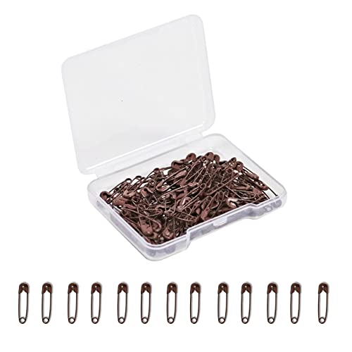 Kleine Sicherheitsnadeln, 1,9 cm, Mini-Sicherheitsnadeln für Kleidung, Kaffee, rostbeständig, vernickelter Stahl, Set zum Basteln, Nähen, Rimmen, Befestigungsclip für Kleidung, 120 Stück/Box von keepsweat