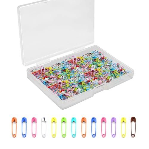 Kleine Farbige Sicherheitsnadeln, 500 Stück, 19 mm, Mini-Nadeln für Kleidung, Etiketten, Kunst, Basteln, Nähen von keepsweat