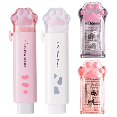 Niedliche Radiergummis,2 Stück Katzenpfoten-Bleistiftspitzer und 2 Stück einziehbarer Radiergummi,Push-Pull-Design Süße-Radiergummi für Kinder,Bleistiftspitzer,Zuhause,Schule Niedliche Radiergummis,2 Stück Katzenpfoten-Bleistiftspitzer und 2 Stück einziehbarer Radiergummi,Push-Pull-Design Süße-Radiergummi für Kinder,Bleistiftspitzer,Zuhause,Schule von keepsweat