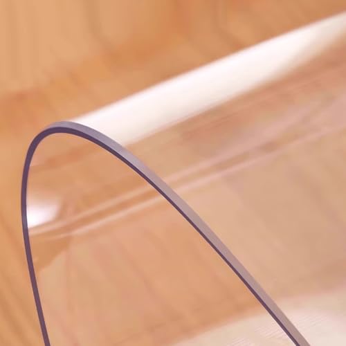 PVC Tischdecke Tischfolie,Wasserdichte Tischschutzfolie,2.5mm Durchsichtiger Schutztischdecke,Schlagfeste Leise Hochtemperaturbeständige Esstischabdeckung,für Möbel (60x60cm/24x24in) von kefu01