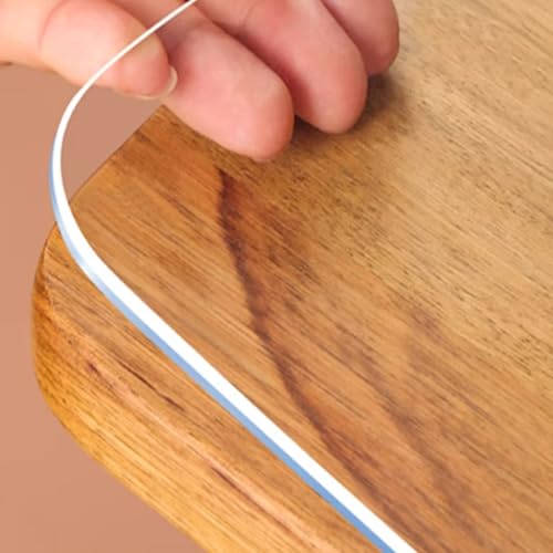 Rechteckige Transparente Tischdecke,Hochtemperaturbeständiger Schallschutz-Esstischschutz Tischfolie,Wasserdichter PVC-Schutztischdecke,65° Abgeschrägte Schreibtischunterlage (80x220cm/31x87in) von kefu01