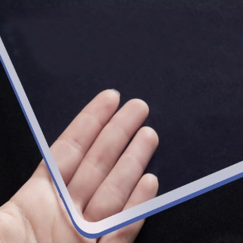 Schlagfester Schalldämmender Tischschutz,3mm PVC Transparente Tischdecke,Hochtemperaturbeständige Schutzfolie,Wasserdichte Schreibtischunterlage,für Zuhause und Büro (105x120cm/41x47in) von kefu01