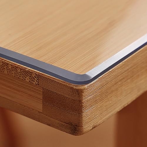 kefu01 Weicher Glas-Transparente Tischdecke,Strapazierfähiger 2.5mm-PVC-Schutzfolie Tischschutz,Schreibtischschutzmatte,wasserdichte Tischdecke Tischfolie,für Kommoden,Esstische (70x130cm/28x51in) von kefu01