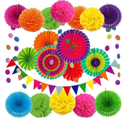 kelav 20 Stück Party Dekoration Papier Pompoms Set von kelav