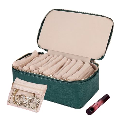 keloppasit Schmuckschatulle für Reisen, kleiner Schmuck-Organizer in Reisegröße, eleganter tragbarer Ringhalter für Damen, Mädchen, Oma, Ehefrau, Tochter, Urlaubszubehör keloppasit Schmuckschatulle für Reisen, kleiner Schmuck-Organizer in Reisegröße, eleganter tragbarer Ringhalter für Damen, Mädchen, Oma, Ehefrau, Tochter, Urlaubszubehör von keloppasit