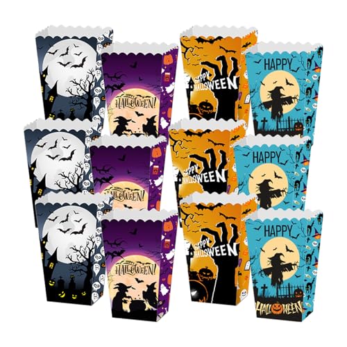 keloppasit Trick Or Treat Popcorn | 12 Stück Themen-Party Mitgebsel-Boxen für Popcorn | Behälter für Süßigkeiten und Kekse bei Halloween-Events und Partys keloppasit Trick Or Treat Popcorn | 12 Stück Themen-Party Mitgebsel-Boxen für Popcorn | Behälter für Süßigkeiten und Kekse bei Halloween-Events und Partys von keloppasit