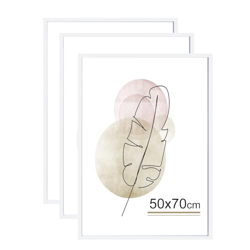 kennethan Bilderrahmen 50x70 Weiß Holz Fotorahmen 3er Set Holzrrahmen Puzzlerahmen zum aufhängen und aufstellen Benutzt für Wohnzimmer, Schlafzimmer, Arbeitszimmer kennethan Bilderrahmen 50x70 Weiß Holz Fotorahmen 3er Set Holzrrahmen Puzzlerahmen zum aufhängen und aufstellen Benutzt für Wohnzimmer, Schlafzimmer, Arbeitszimmer von kennethan