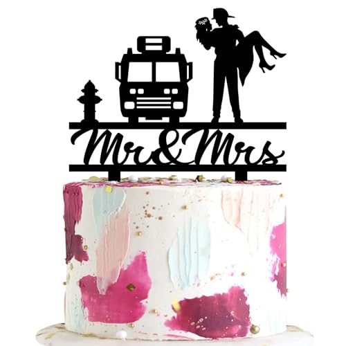Feuerwehrmann Hochzeitstorte Topper Feuerwehrmann Paar Kuchendekoration für Verlobung Hochzeitstag Brautpartys Partyzubehör Lustige Mr & Mrs Cake Topper Feuerwehrmann Hochzeitstorte Topper Feuerwehrmann Paar Kuchendekoration für Verlobung Hochzeitstag Brautpartys Partyzubehör Lustige Mr & Mrs Cake Topper von keonsatrz