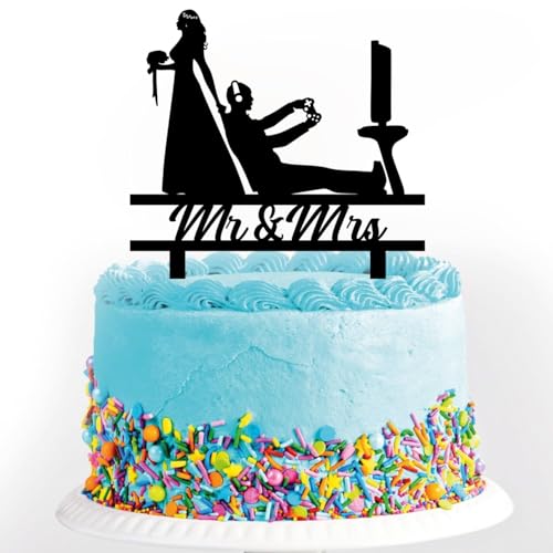 Jane's Cake Toppers Game Console Wedding Cake Topper Bridal Shower and Anniversary Cake Decorations von keonsatrz