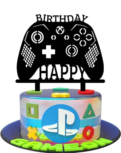 keonsatrz Videospiel Happy Birthday Cake Topper Game Controller Cake Topper GamePad Spielkonsole Kuchendekoration für Gaming-Themen-Geburtstagsparty-Zubehör keonsatrz Videospiel Happy Birthday Cake Topper Game Controller Cake Topper GamePad Spielkonsole Kuchendekoration für Gaming-Themen-Geburtstagsparty-Zubehör von keonsatrz