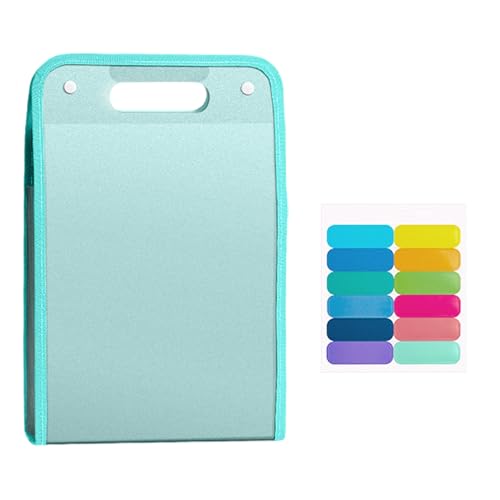 kesurpae Datei Organizer, wasserdicht, Dokumentenmappe für Zubehör, Datei, A4, Tasche, A4, erweiterbar mit 13 Fächern, langlebig zum Abheften, Grün von kesurpae