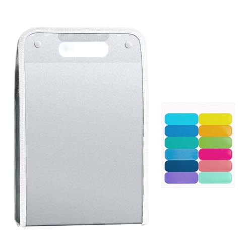 kesurpae Datei Organizer, wasserdicht, Dokumentenmappe für Zubehör, Datei, A4, Tasche, A4, erweiterbar mit 13 Fächern, langlebig zum Abheften, Weiß von kesurpae