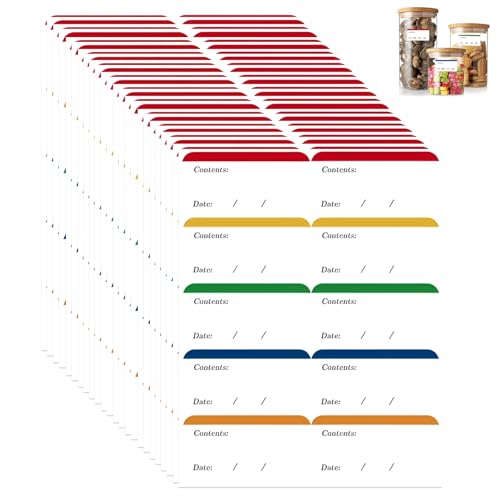keyxer 240 Stück Gefrieretiketten Zum Beschriften (24 Bögen) – Farbige Beschriftungsetiketten, Ablösbare Etiketten Klebeetiketten für Gefriergut – Ideal Für Lebensmittel, Küche, Vorratsdosen von keyxer