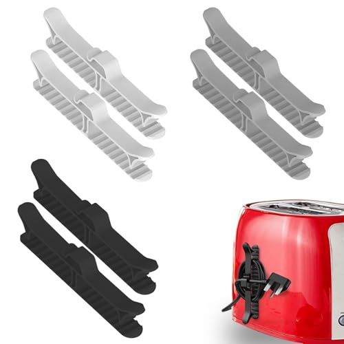 keyxer 6 Stück Kabelaufwickler, Kabel Organizer für Geräte, Küche Reiskocher Kabelhalter, Kabelclips Selbstklebend und Kabelorganisator, für Küchengeräte Kaffeemaschine, Air Fryer Mixer von keyxer
