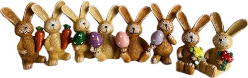 khevga Deko-Figuren Ostern – 8er Set kleine Hasen aus Holz, 4 cm groß, niedliche Osterdeko für Tisch, Fensterbank, DIY-Projekte und Frühlingsdekoration khevga Deko-Figuren Ostern – 8er Set kleine Hasen aus Holz, 4 cm groß, niedliche Osterdeko für Tisch, Fensterbank, DIY-Projekte und Frühlingsdekoration von khevga