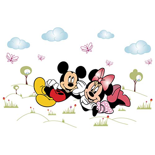 Kibi Wandtattoo Mickey Mouse Wandtattoo Mickey und Minnie Wandaufkleber Mickey Mouse wandsticker Mickey Maus Wandsticker Kinderzimmer Micky Mouse Aufkleber Wanddeko Wandsticker Minnie Maus von Kibi Store