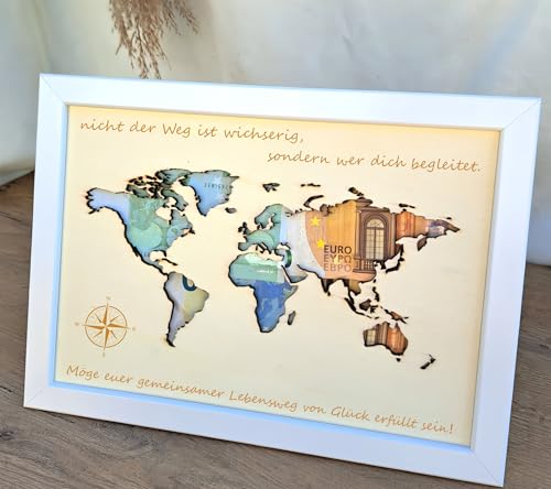 kiimiipa Hochzeitsgeschenk,Hochzeitsgeschenke für Brautpaar Bilderrahmen,Geldgeschenk Hochzeit Partyzubehör,Flitterwochen Geschenk,Jubiläum Gedenken Kreatives Geld Geschenk (Style 88) von kiimiipa