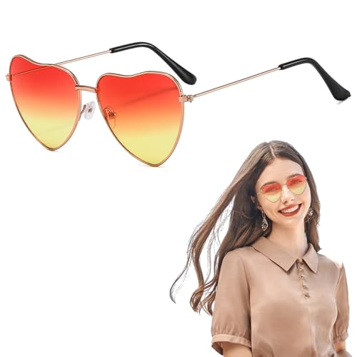 Herzbrille Orange Herz Sonnenbrille, Sonnenbrille Herzchen Brille Aperol Hippie Partybrille 70er 80er Jahre Retro Sonnenbrille Damen Orange Brille Partybrille für Fasching Karneval Geburtstag Herzbrille Orange Herz Sonnenbrille, Sonnenbrille Herzchen Brille Aperol Hippie Partybrille 70er 80er Jahre Retro Sonnenbrille Damen Orange Brille Partybrille für Fasching Karneval Geburtstag von kiki fancy