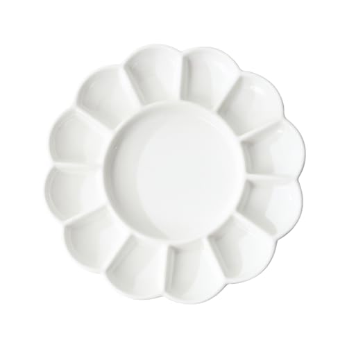 Runde Porzellan-Aquarellfarben-Mischtablett, Keramik-Farbpalette, 13 Mulden, 20,3 cm Runde Porzellan-Aquarellfarben-Mischtablett, Keramik-Farbpalette, 13 Mulden, 20,3 cm von kiki home