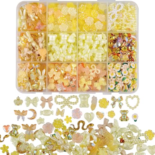kikonoke 850 Stück 3D Schmetterling Rose Blume Bogen Kaninchen Bär Nagel Set mit Nail Art Strass Perlen Kristall Edelsteine Scheiben Nägel für Maniküre DIY Handwerk Schmuck Zubehör (Amaril kikonoke 850 Stück 3D Schmetterling Rose Blume Bogen Kaninchen Bär Nagel Set mit Nail Art Strass Perlen Kristall Edelsteine Scheiben Nägel für Maniküre DIY Handwerk Schmuck Zubehör (Amaril von kikonoke