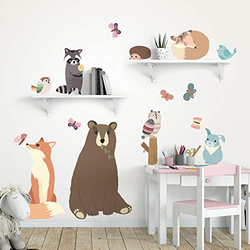 kina - R00529 Baby Wandaufkleber Ökologische und hypoallergene Weicher repositionierbarer Stoffeffekt - Wald Neugeborene Wanddekoration Kinderzimmer selbstklebende Tapete kina - R00529 Baby Wandaufkleber Ökologische und hypoallergene Weicher repositionierbarer Stoffeffekt - Wald Neugeborene Wanddekoration Kinderzimmer selbstklebende Tapete von kina