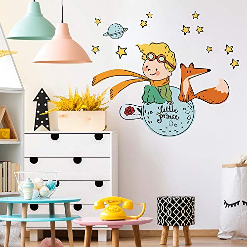 Kina - R00579 Wandaufkleber Kind Ökologisches Hypoallergenes Weicher Stoffeffekt Repositionierbar Fabel kleine Prinz Wanddekoration Neugeborene Kinderzimmer Selbstklebende Tapete Kina - R00579 Wandaufkleber Kind Ökologisches Hypoallergenes Weicher Stoffeffekt Repositionierbar Fabel kleine Prinz Wanddekoration Neugeborene Kinderzimmer Selbstklebende Tapete von kina