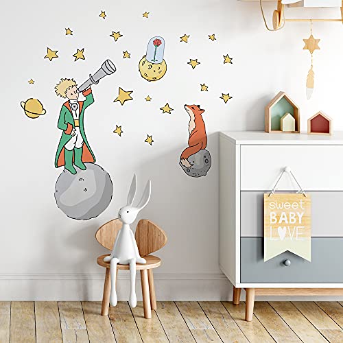 kina - R00588 Wandaufkleber Kind Ökologisches Hypoallergenes Weicher Stoffeffekt Repositionierbar Fabel kleine Prinz Wanddekoration Neugeborene Kinderzimmer Selbstklebende Tapete - 100x30 cm kina - R00588 Wandaufkleber Kind Ökologisches Hypoallergenes Weicher Stoffeffekt Repositionierbar Fabel kleine Prinz Wanddekoration Neugeborene Kinderzimmer Selbstklebende Tapete - 100x30 cm von kina