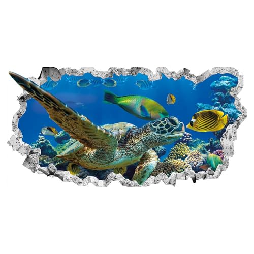 kina 3DA0027 Wand Aufkleber 3D - Einrichtungsideen Meeresschildkröte 3D - Misst 80x44 cm - Wanddekoration, Wand Aufkleber, Tapete kina 3DA0027 Wand Aufkleber 3D - Einrichtungsideen Meeresschildkröte 3D - Misst 80x44 cm - Wanddekoration, Wand Aufkleber, Tapete von kina