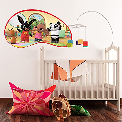 kina - B_CP0003-2 Wandaufkleber Umweltfreundlicher und hypoallergener weicher Stoffeffekt - Bing Cartoon Flop Pando Sula Wanddekoration für Kinderzimmer, Selbstklebende Tapete von kina