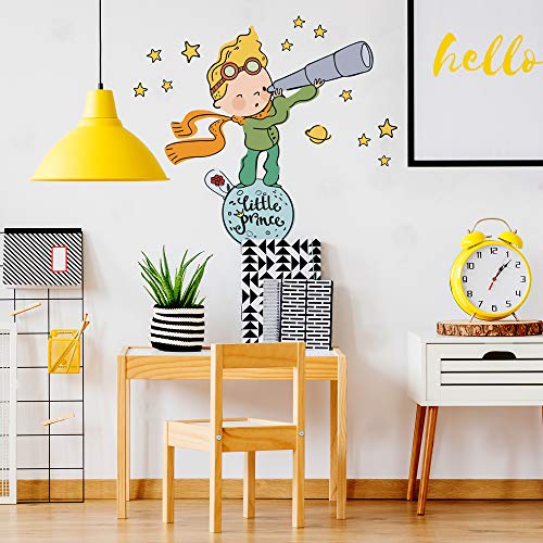 kina - R00580 Wandaufkleber Kind Ökologisches Hypoallergenes Weicher Stoffeffekt Repositionierbar Fabel kleine Prinz Wanddekoration Neugeborene Kinderzimmer Selbstklebende Tapete - 100x30 cm kina - R00580 Wandaufkleber Kind Ökologisches Hypoallergenes Weicher Stoffeffekt Repositionierbar Fabel kleine Prinz Wanddekoration Neugeborene Kinderzimmer Selbstklebende Tapete - 100x30 cm von kina