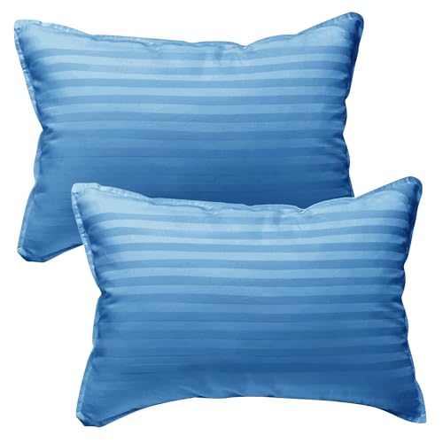 kinder Fluff 2X Kleinkind-Kissen (40x60cm) - Mit 300T-Baumwollhülle Und Alternativer Daunenfüllung. Hypoallergen, Maschinenwaschbar Und Tierversuchsfrei | Kinder-Kissen Und Reisekissen (Blau) von kinder Fluff