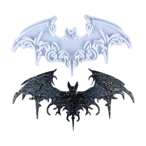 Gotische Fledermaus-Silikonform, Halloween-Schlafzimmer und Wohnzimmer, Wanddekoration, Harzgussform, große Fledermausform mit Glitzereffekt, handgefertigte Urlaubsdekorationen, handgefertigte Gotische Fledermaus-Silikonform, Halloween-Schlafzimmer und Wohnzimmer, Wanddekoration, Harzgussform, große Fledermausform mit Glitzereffekt, handgefertigte Urlaubsdekorationen, handgefertigte von kingmise