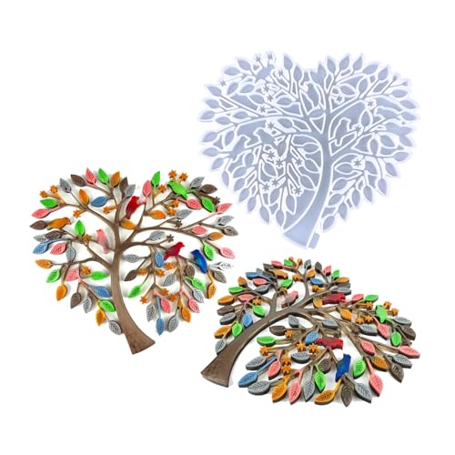 Herzförmiger Baum des Lebens, Wandbehang, Harz-Silikonformen, handgefertigtes Baum-des-Lebens-Bastelarbeiten, Heim- und Wohnzimmerdekorationen, Tischdekoration, Epoxidharz-Silikonformen Herzförmiger Baum des Lebens, Wandbehang, Harz-Silikonformen, handgefertigtes Baum-des-Lebens-Bastelarbeiten, Heim- und Wohnzimmerdekorationen, Tischdekoration, Epoxidharz-Silikonformen von kingmise