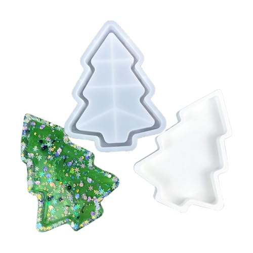 Weihnachtsbaum-Tablett aus Kunstharz, Weihnachtsdekoration, Ornamente, Süßigkeiten- und Snack-Teller, Gießform, Aufbewahrungsplatte, Epoxidharz-Silikonform Weihnachtsbaum-Tablett aus Kunstharz, Weihnachtsdekoration, Ornamente, Süßigkeiten- und Snack-Teller, Gießform, Aufbewahrungsplatte, Epoxidharz-Silikonform von kingmise