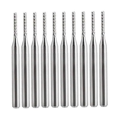 kingsea 10 Stück 1 mm Hartmetall-Schaftfräser Gravierfräser, 1/8" Schaft CNC-Fräser für Leiterplatten, Kunststoff, Fasern, Holz kingsea 10 Stück 1 mm Hartmetall-Schaftfräser Gravierfräser, 1/8" Schaft CNC-Fräser für Leiterplatten, Kunststoff, Fasern, Holz von kingsea