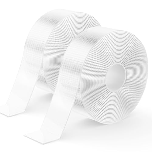 kinkaivy 10m Doppelseitiges Klebeband Extra Stark mit Masche, 25MM, 2 Rollen Nano Klebeband Doppelseitig Transparent, Spurlos, Abnehmbar - Ideal für Foto Wand, Postern, Teppich, Küche, Zuhause kinkaivy 10m Doppelseitiges Klebeband Extra Stark mit Masche, 25MM, 2 Rollen Nano Klebeband Doppelseitig Transparent, Spurlos, Abnehmbar - Ideal für Foto Wand, Postern, Teppich, Küche, Zuhause von kinkaivy