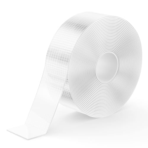 kinkaivy 5m Doppelseitiges Klebeband Extra Stark mit Masche, 25MM, Nano Klebeband Doppelseitig Transparent, Spurlos, Abnehmbar - Ideal für Foto Wand, Postern, Teppich, Küche, Zuhause kinkaivy 5m Doppelseitiges Klebeband Extra Stark mit Masche, 25MM, Nano Klebeband Doppelseitig Transparent, Spurlos, Abnehmbar - Ideal für Foto Wand, Postern, Teppich, Küche, Zuhause von kinkaivy