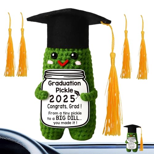 kinrguiyuez Häkelschreibtisch-Begleiter - Häkel-Gurkenpuppe Mit 5 Farben Quasten - Häkel-Abschlussgeschenk Schreibtischdekoration Mit Motivationskarte Für Jugendliche Schüler Studenten kinrguiyuez Häkelschreibtisch-Begleiter - Häkel-Gurkenpuppe Mit 5 Farben Quasten - Häkel-Abschlussgeschenk Schreibtischdekoration Mit Motivationskarte Für Jugendliche Schüler Studenten von kinrguiyuez
