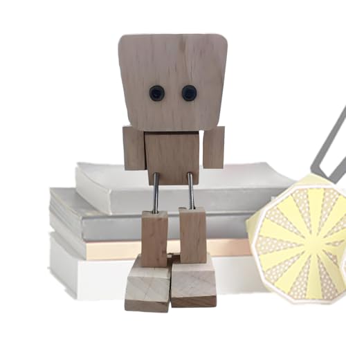 kinrguiyuez Holzfigur,Wackelnder Mann Für Auto,Kleine Figur Für Schüler Erwachsene Kinder Spiel | Für Schüler Kinder zum Spielen für Bücherregal und Autoarmaturenbrett von kinrguiyuez