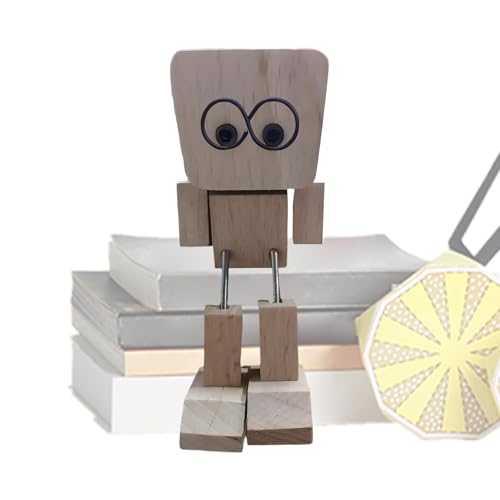 kinrguiyuez Holzfiguren,Holzfigur | Kleine Figur Für Schüler Erwachsene Kinder Spiel | Für Schüler Kinder zum Spielen für Bücherregal und Autoarmaturenbrett von kinrguiyuez
